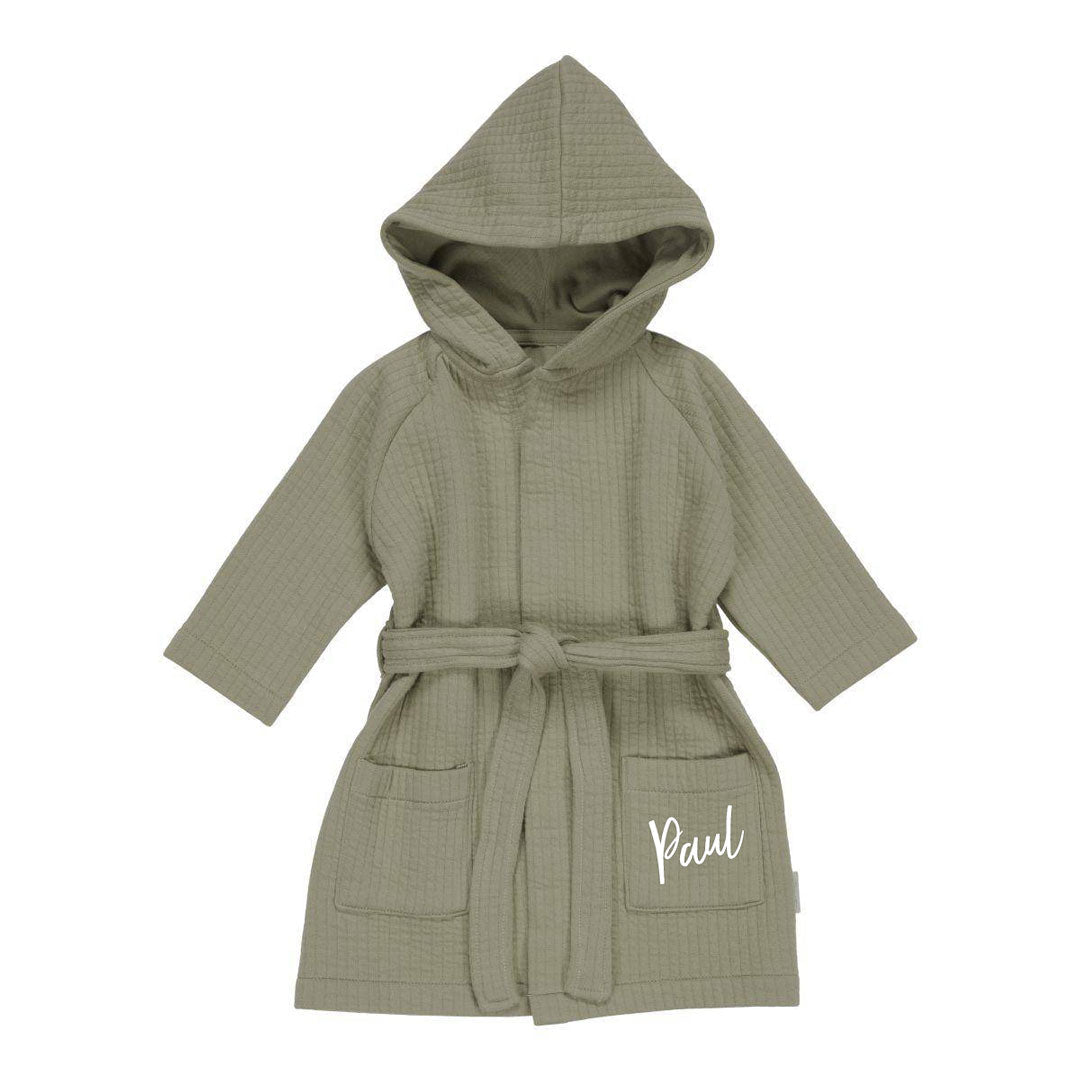 Peignoir Pure Olive – Peignoir douillet pour enfants