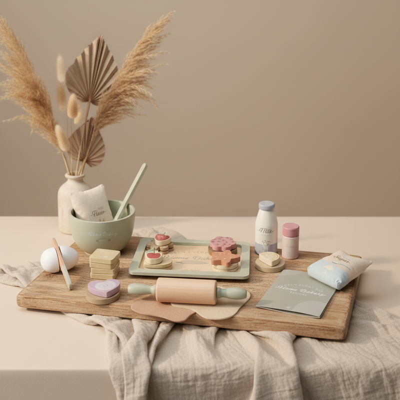 Set de cuisson en bois pour petites cuisines pour enfants