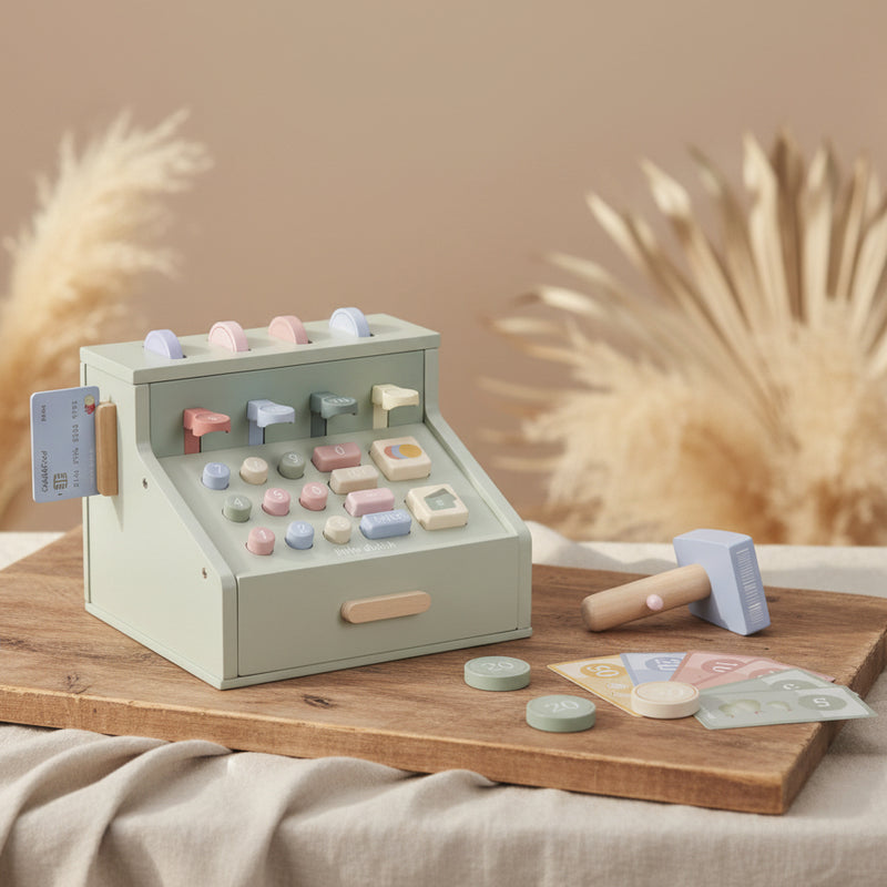 Caisse enregistreuse en bois personnalisée – pour les petits commerçants avec leur propre nom
