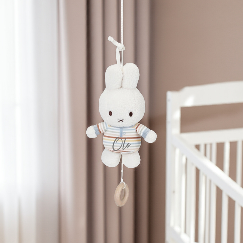 Boîte à musique lapin vintage Sunny Stripes x Miffy – Cadeau de naissance