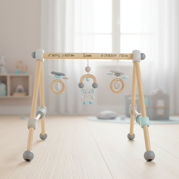 Arche d'éveil éléphant en bois pour bébés | Schmatzepuffer