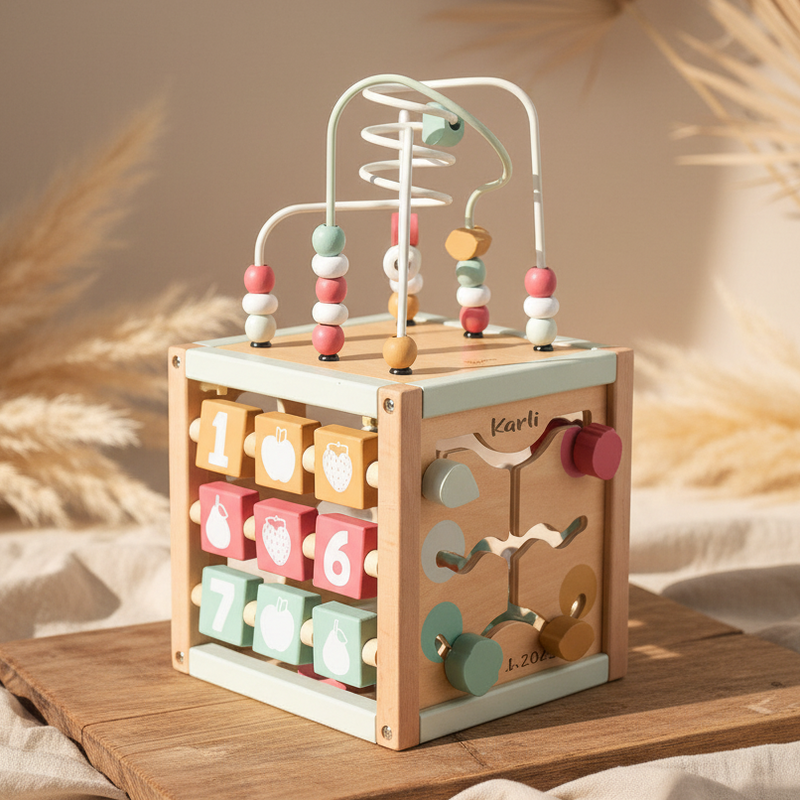 Cube d'activités en bois Berry | bieco