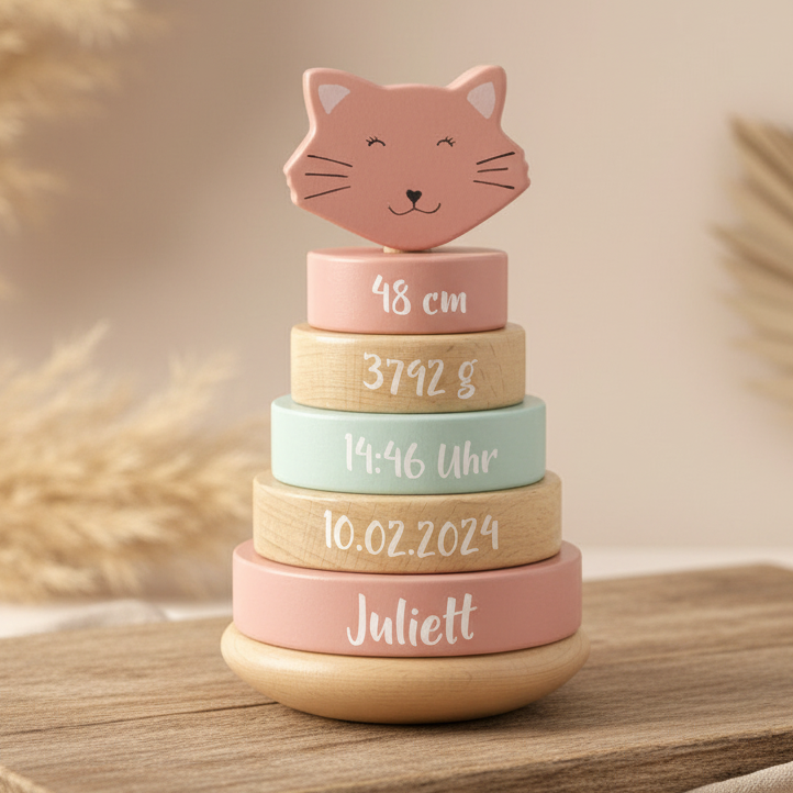 Tour à empiler en bois - Madame Chat - pour la naissance | Trixie