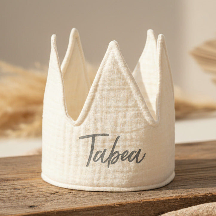 Couronne d'anniversaire couleur ivoire pour les 1er-5e anniversaires en coton | Jollein
