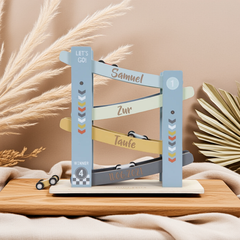 Circuit de billes personnalisé Cadeau de baptême par Schmatzepuffer