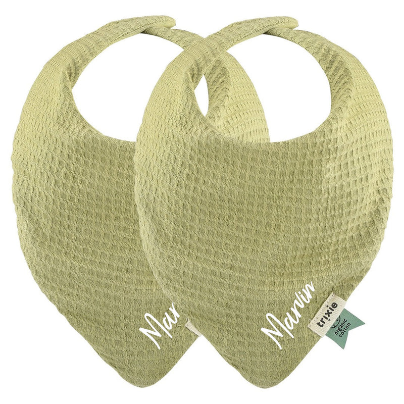 Lot de 2 bavoirs bandanas – Cocoon Citronnelle | Trixie