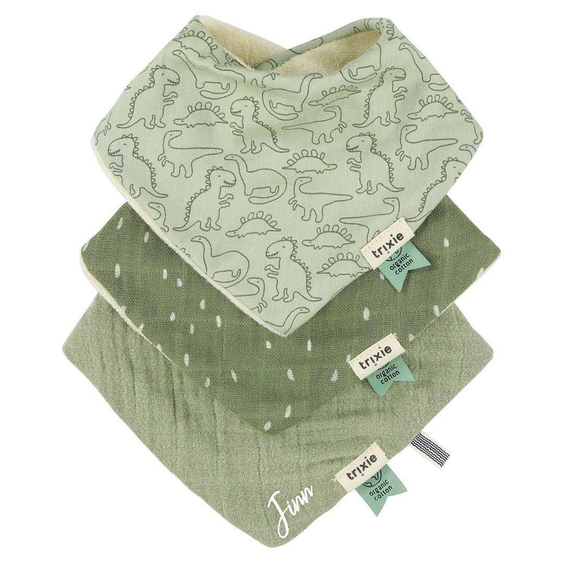 Bavoirs Bandana pack de 3 mix - Monsieur Dino | Trixie
