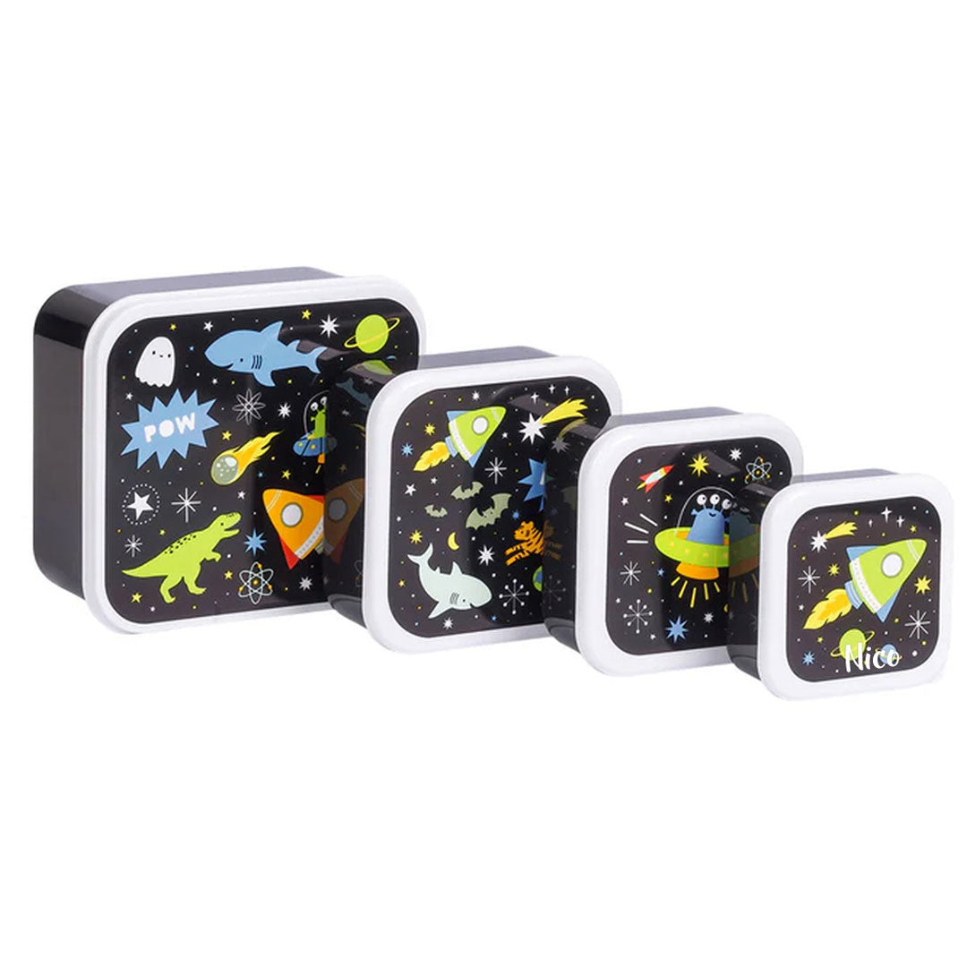 Boîtes à goûter lot de 4 - Galaxie | A Little Lovely Company