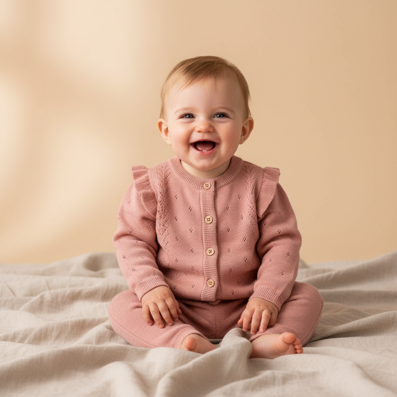 Cardigan rose | Little Dutch