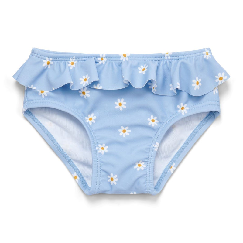 Maillot de bain à volants Daisies Bleu | Little Dutch