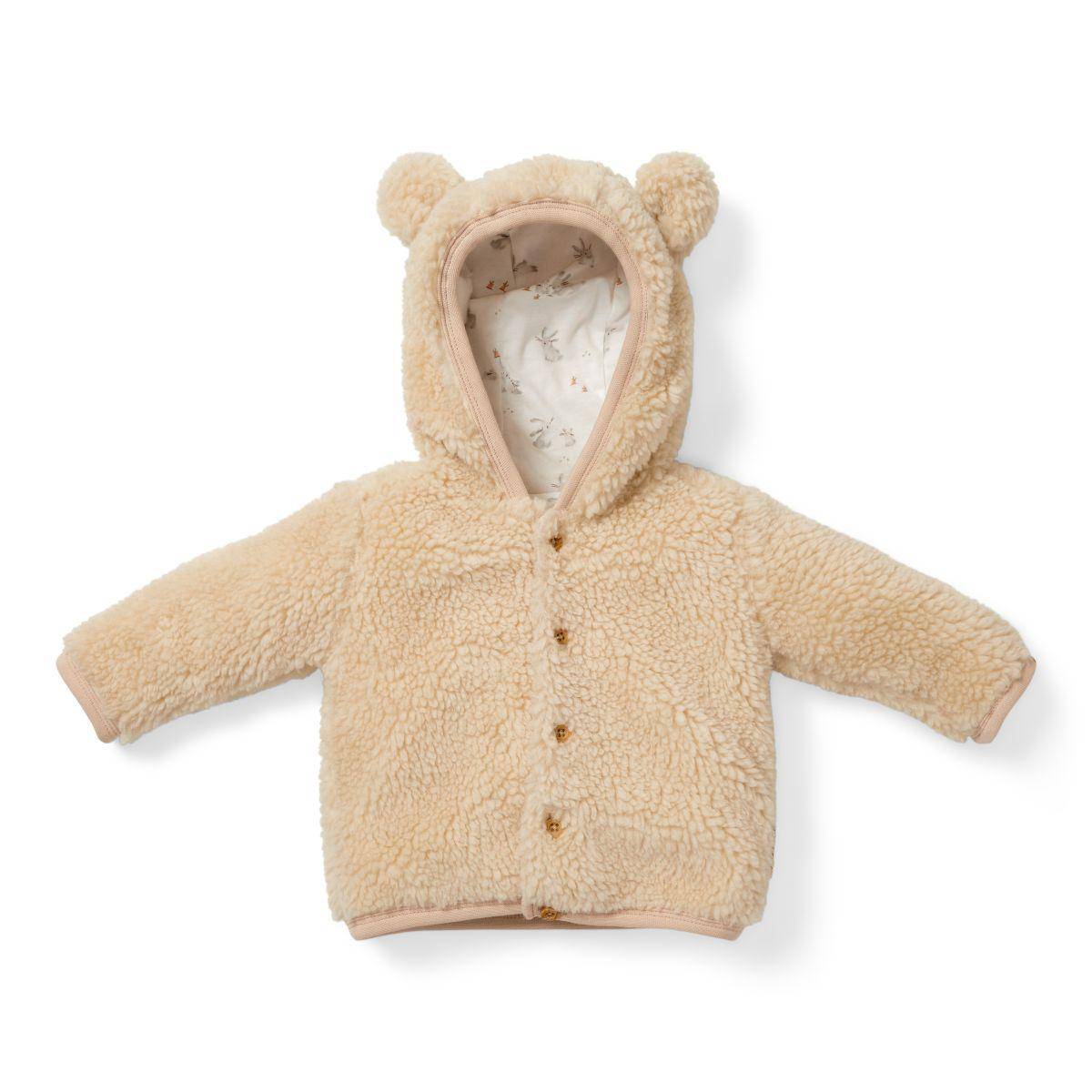 Veste en peluche Baby Bunny, sable | Little Dutch