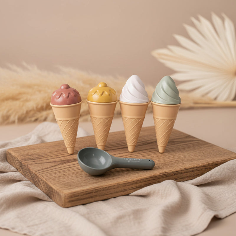 Set de plage crème glacée 9 pièces – Jouet de sable pour des journées d'été créatives