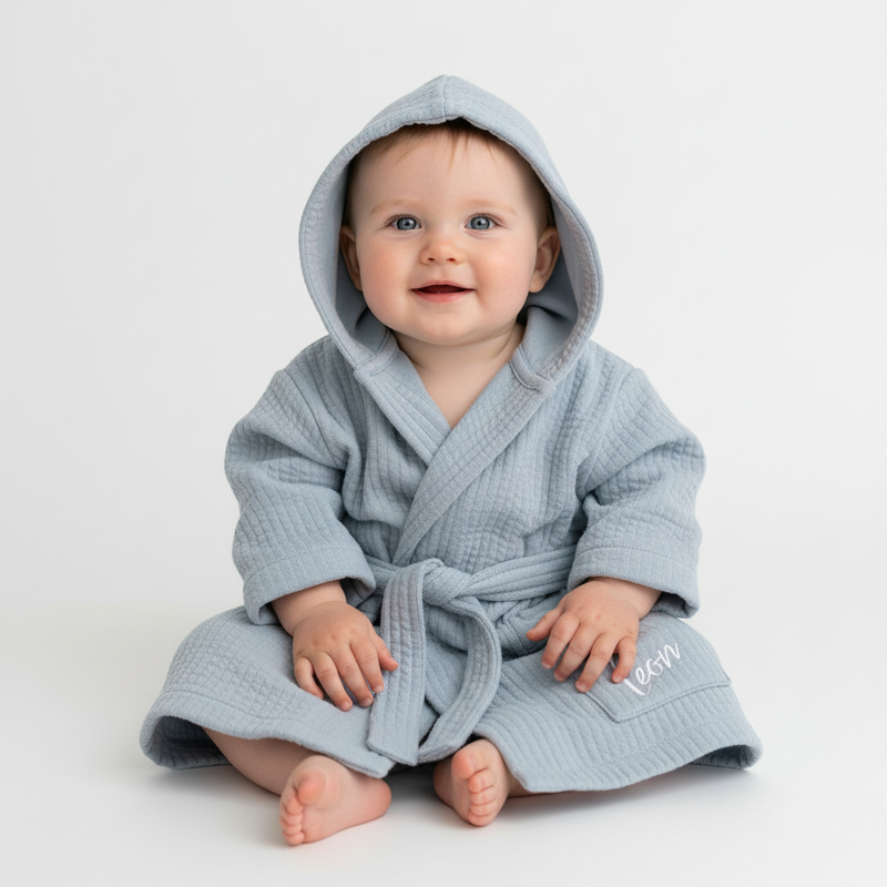 Peignoir Pure Soft Blue pour bébés et enfants