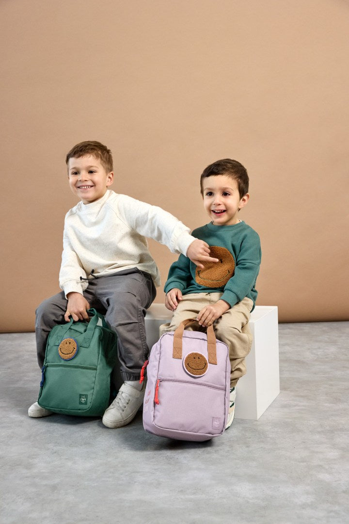Sac à dos carré pour maternelle - Little Gang, Vert foncé | Lässig