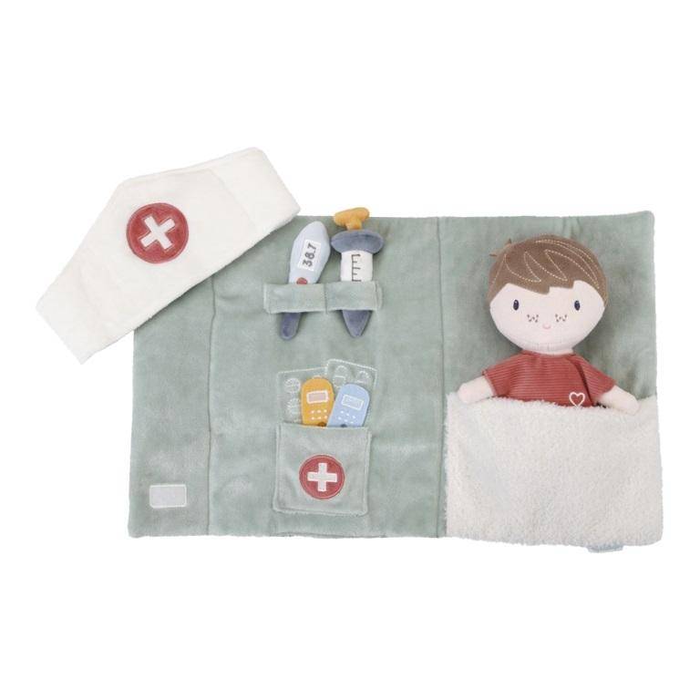 Poupée en tissu Jim et ensemble de jeu Docteur – Jeu de rôle pour enfants