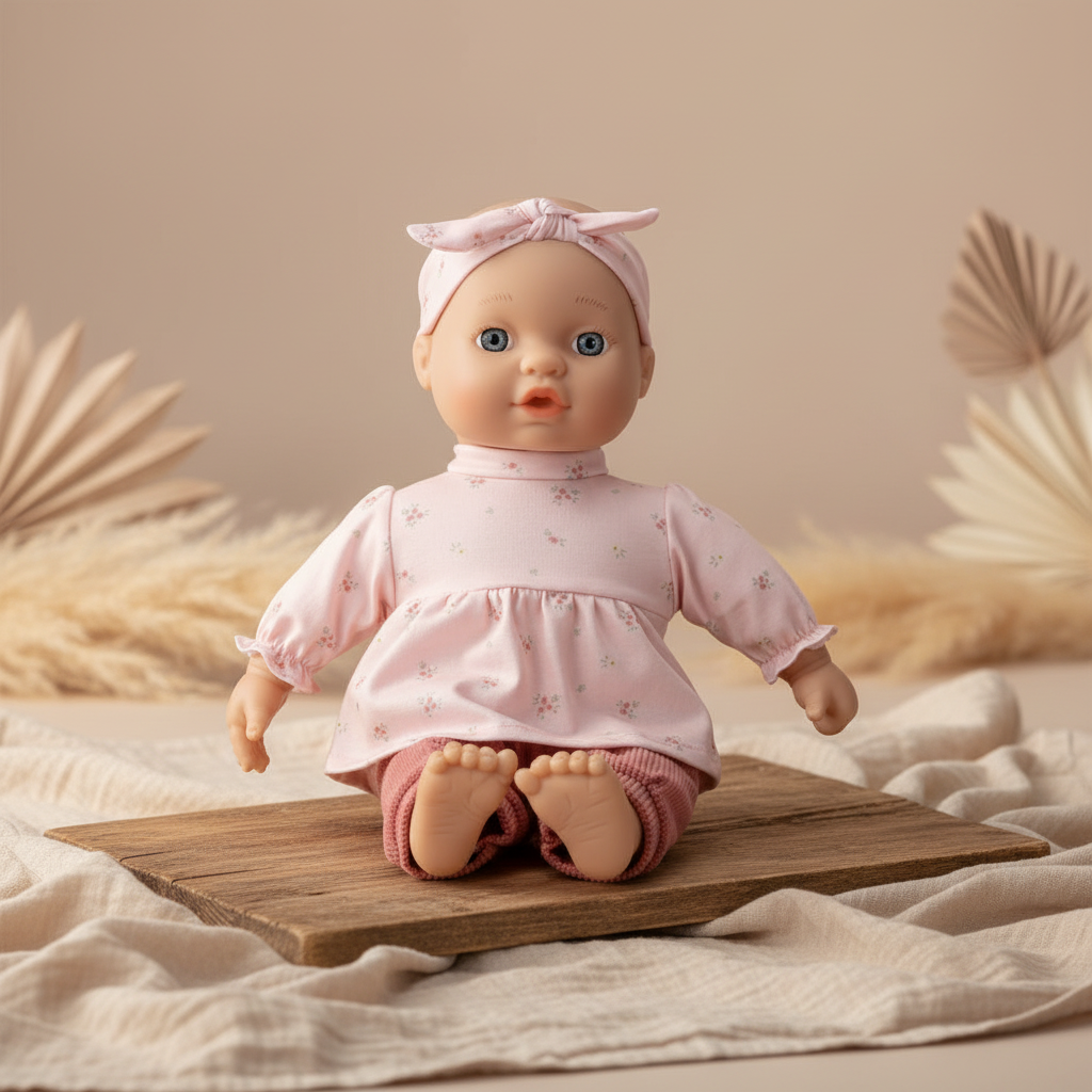 Poupée bébé personnalisée Lily avec prénom et accessoires | Cadeau pour enfants