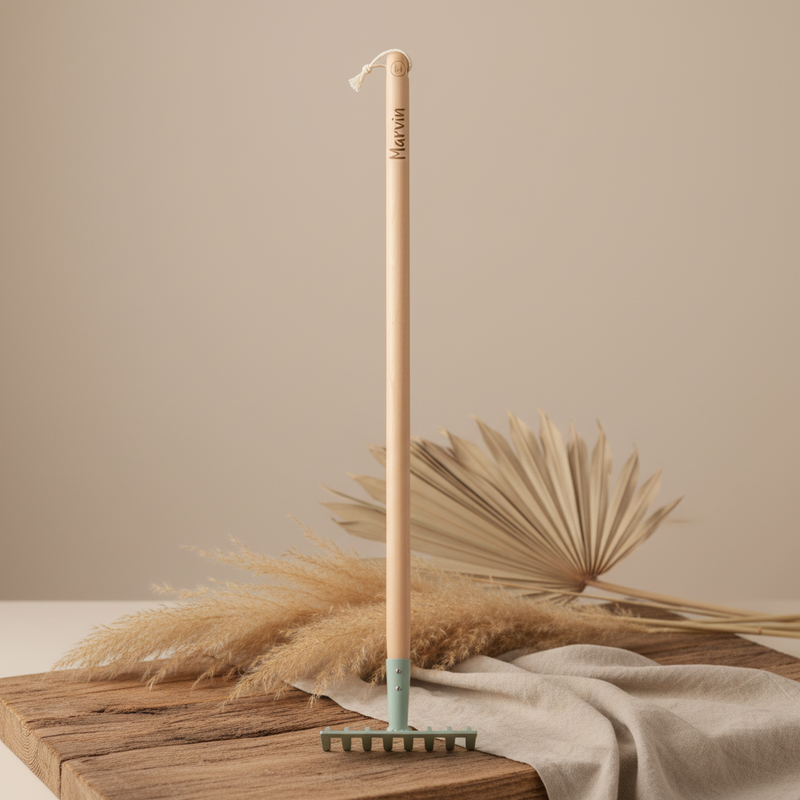 Râteau en bois pour enfants – Outil de jardin pour petits jardiniers
