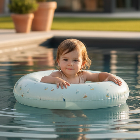 Bouée de natation pour enfants de 50 cm en bleu – Design maritime