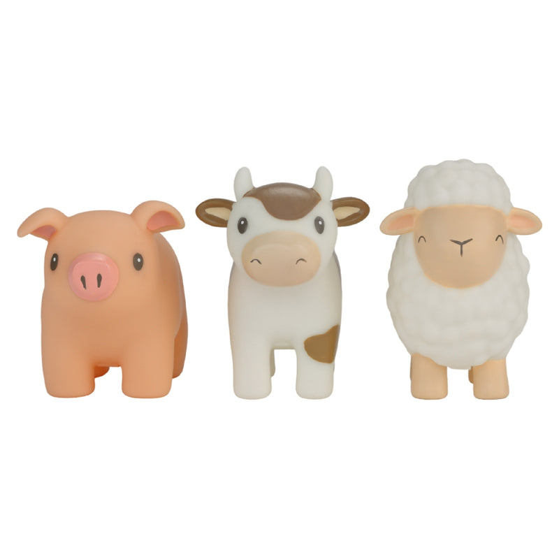 Figurines de bain pour bébés à partir de 4 mois – Set de 3 pièces sur le thème de la ferme