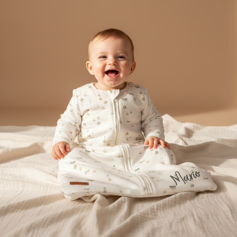 Gigoteuse hiver 90 cm Sailors Bay, blanc | Little Dutch personnalisable