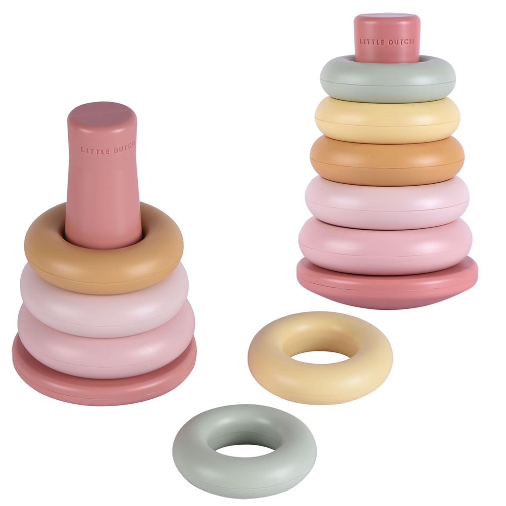Tour à empiler rose | Jouet de motricité pour bébés et jeunes enfants