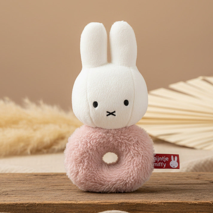 Hochet lapin Fluffy rose | Miffy x Tiamo