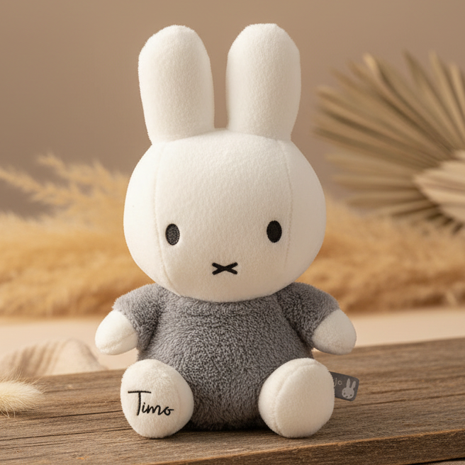 Doudou Lapin Fluffy Bleu – Doux compagnon pour bébés et enfants