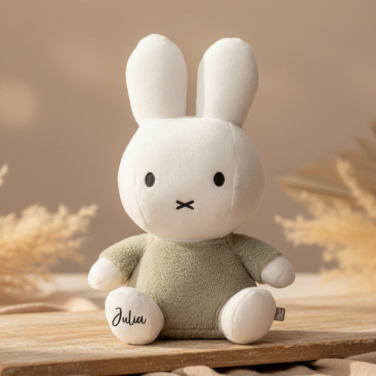 Peluche lapin en peluche, 35 cm, vert | Miffy x Tiamo