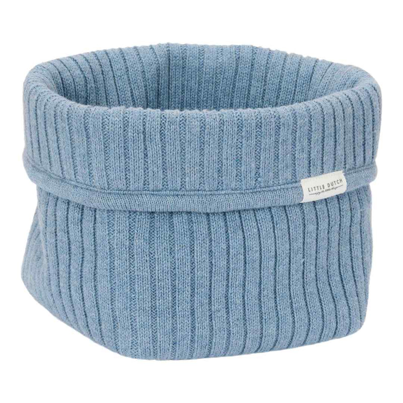 Petit panier d'allaitement brodé - Bleu denim pur | Little Dutch