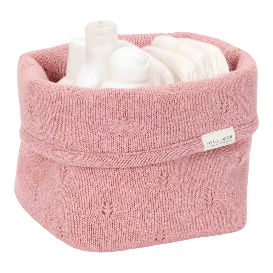 Petit panier d'allaitement brodé - Pure Pink Blush | Little Dutch