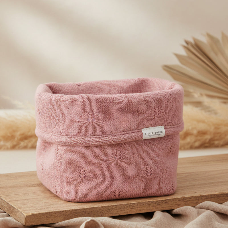 Petit panier d'allaitement brodé - Pure Pink Blush | Little Dutch