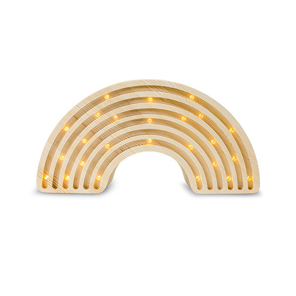 Lampe en bois arc-en-ciel | Petites lumières