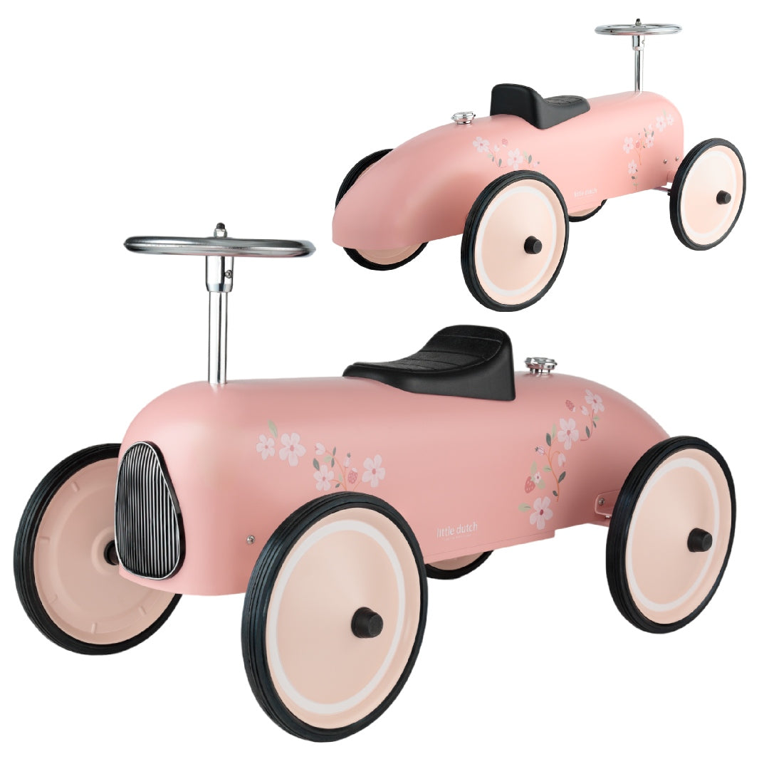 Voiture porteur rétro rose | Article reconditionné pour une seconde vie