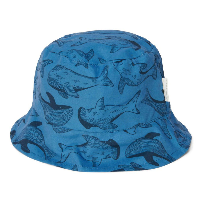 Chapeau de soleil réversible Bleu / Sea Life taille 2 | Little Dutch