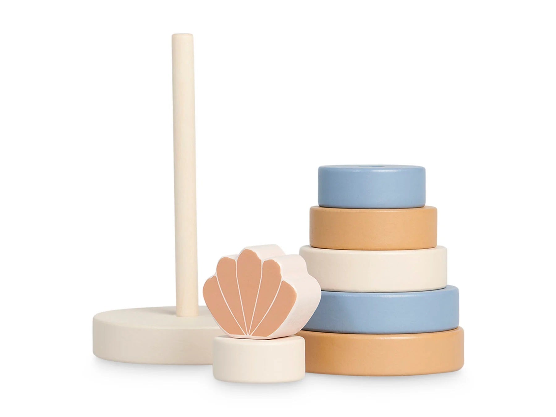Tour empilable « coquillage » bleue | Jollein
