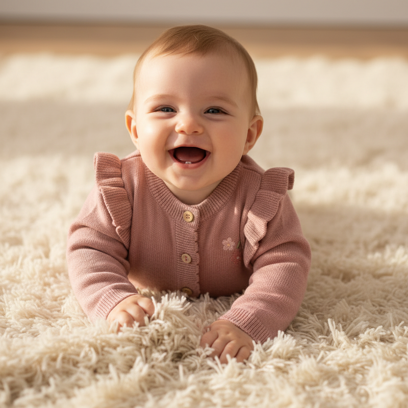 Gilet en tricot pour bébé Rose fée | Little Dutch