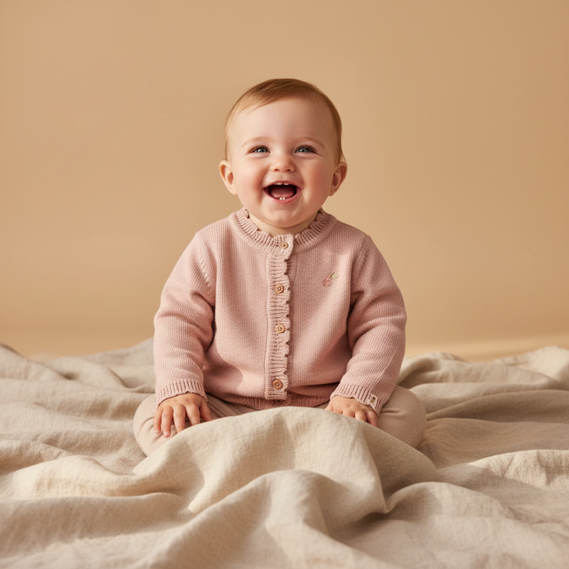 Cardigan rose tendre – Little Farm | Little Dutch