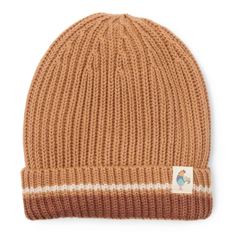 Bonnet tricoté marron pour bébés et enfants