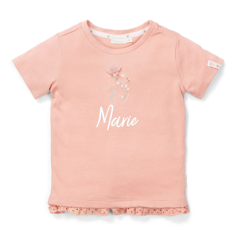 T-shirt à manches courtes Fleur Rose | Little Dutch