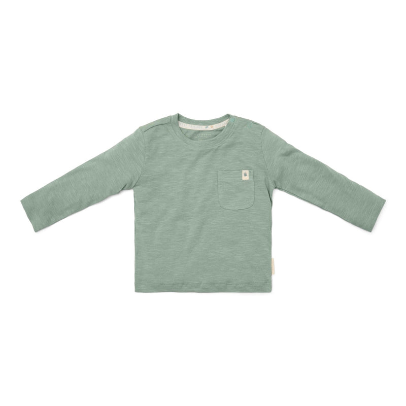 T-shirt manches longues vert forêt | Little Dutch