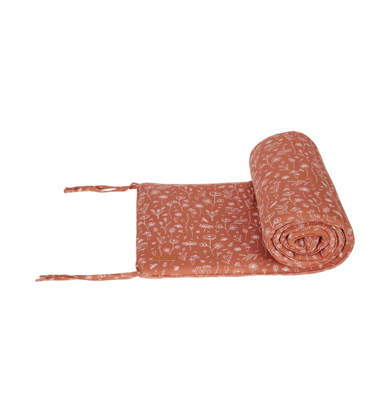 Tour de lit Fleurs sauvages Rouille | Little Dutch