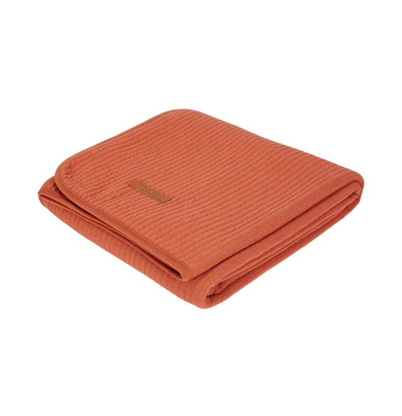 Couverture d'été Pure Cradle, rouille, rouge | Little Dutch
