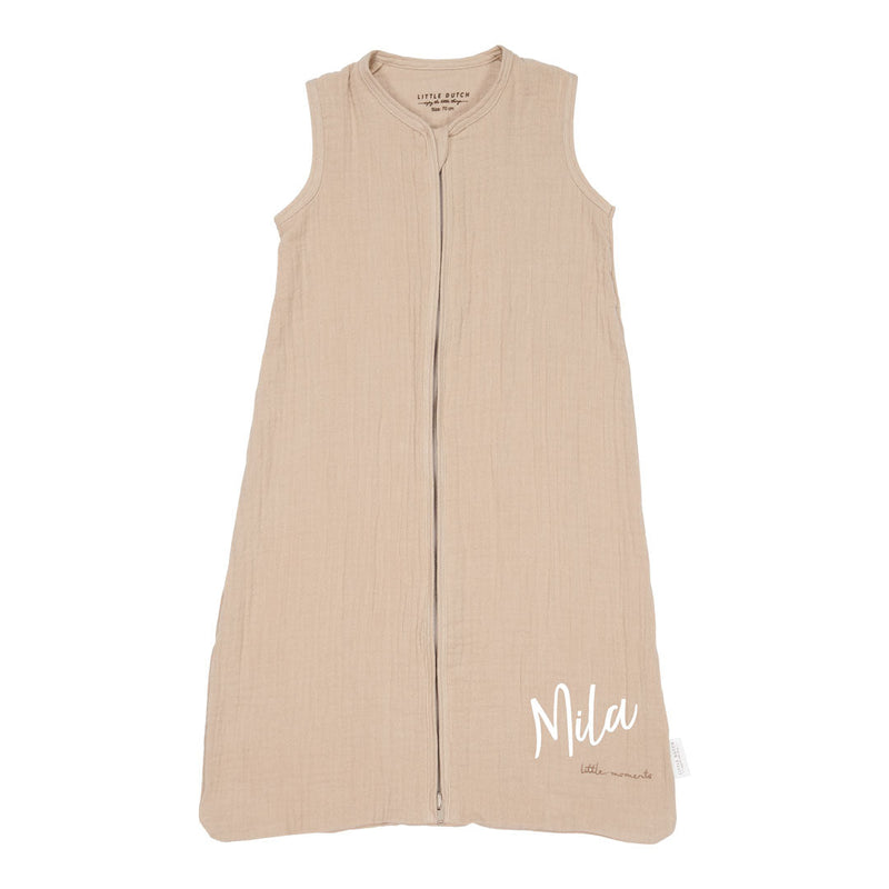 Gigoteuse d'été en mousseline 70 cm Beige | Little Dutch personnalisable