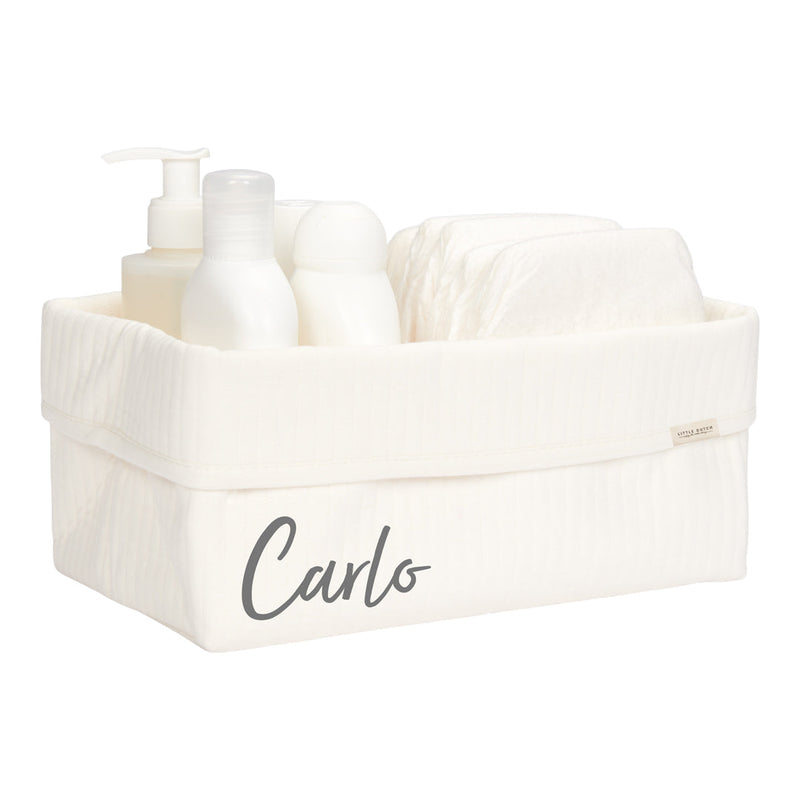 Panier d'allaitement Pure Soft White, grand modèle | Little Dutch