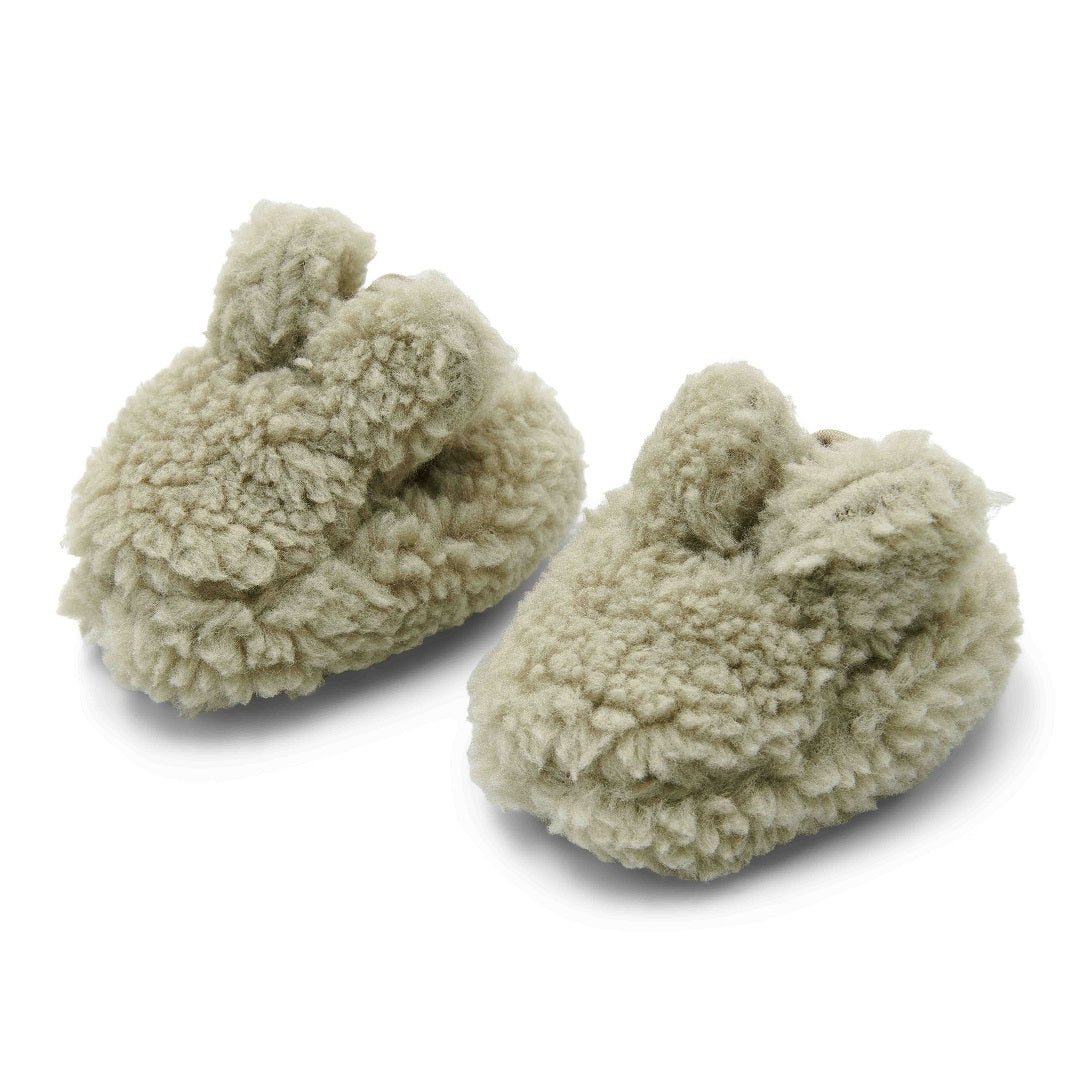 Chaussures Teddy vert doux – Chaussons souples pour nouveau-nés