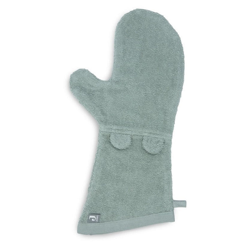 Gants de toilette en tissu éponge, turquoise | Jollein