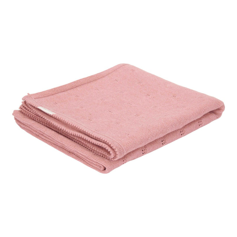 Couverture de berceau tricotée Pure Pink Blush | Little Dutch