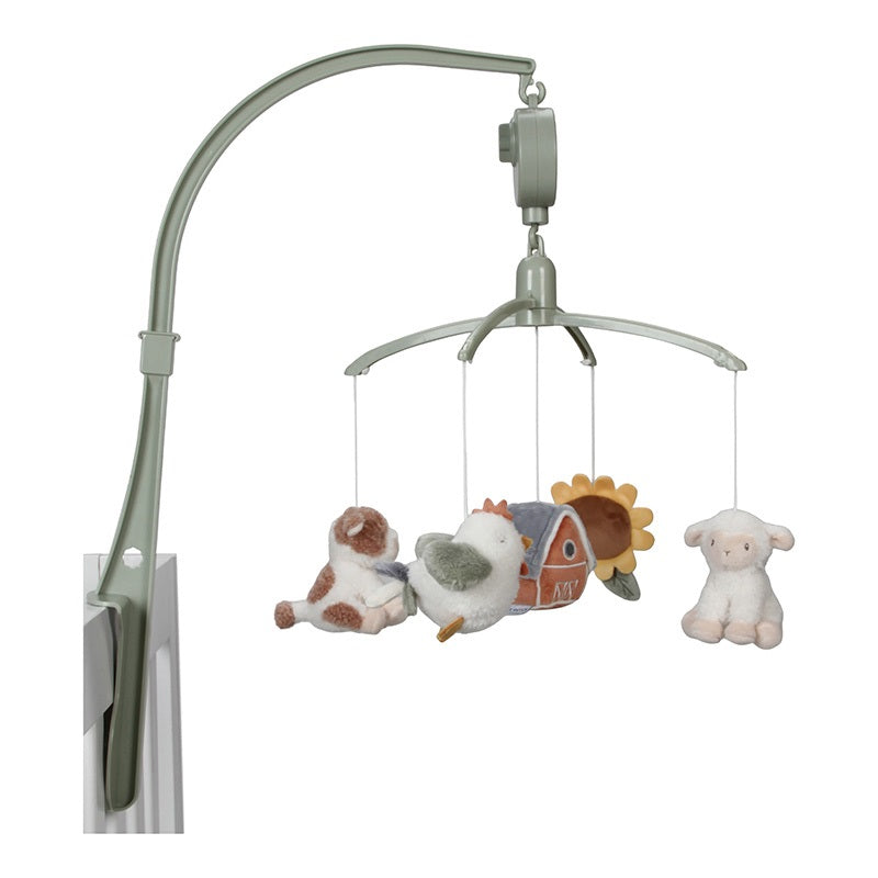 Baby Musikmobile für das Kinderbett mit weichen Tierfiguren – schönes Babygeschenk zur Geburt