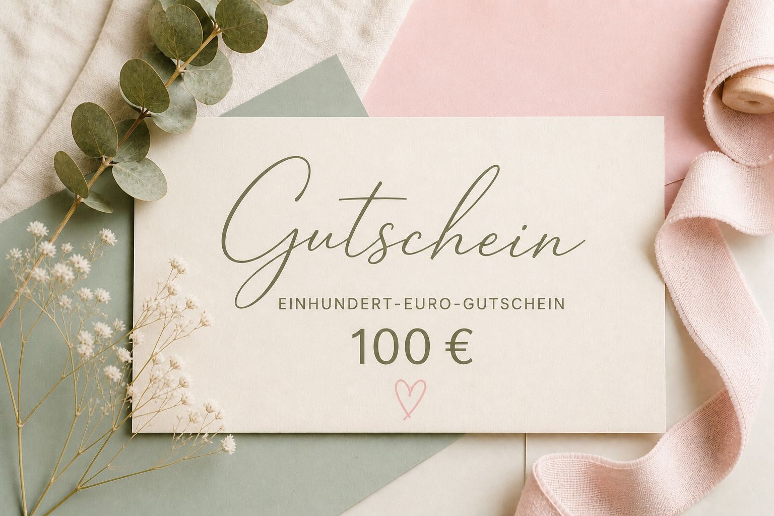 100 Euro Schmatzepuffer Gutschein für personalisierte Babygeschenke zur Geburt, Taufe und besondere Anlässe. Hochwertige Geschenkidee für individuelle Erinnerungsstücke mit persönlicher Gestaltung.