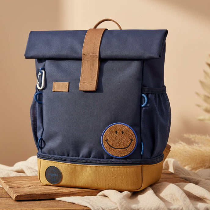 Sac à dos à roulettes pour maternelle - Little Gang, Bleu foncé | Lässig